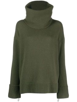 high-neck wool jumper