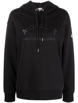 glitter logo-print hoodie