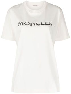 sequin-embellished cotton T-shirt