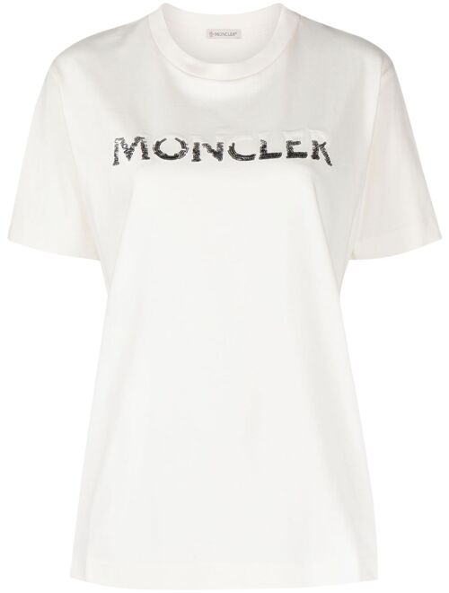 Moncler sequin-embellished cotton T-shirt