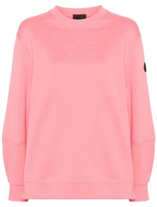 Moncler embossed-logo cotton sweatshirt