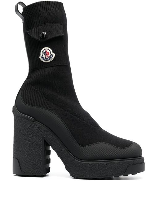 Moncler Splora 125mm knitted ankle boot