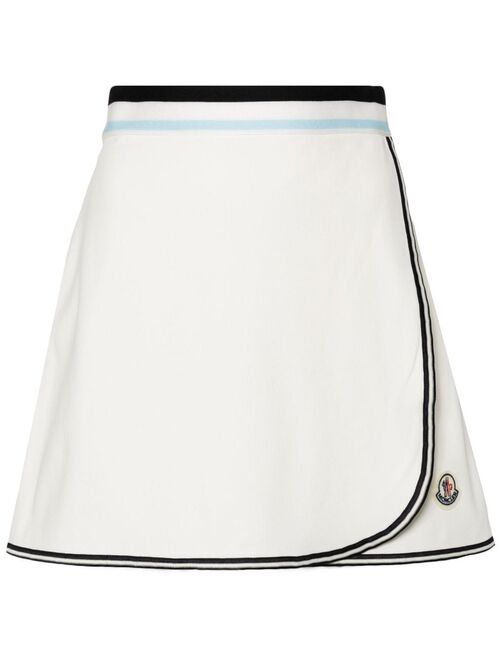 Moncler logo-appliqu wrap tennis skirt