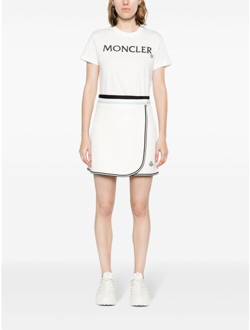 Moncler logo-appliqu wrap tennis skirt