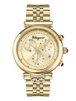 SALVATORE FERRAGAMO Women's Swiss Chronograph Ora Gold Ion-Plated Stainless Steel Bracelet Watch 40mm