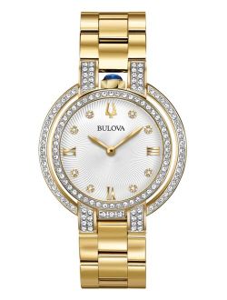 Women's Rubiyat Diamond (1 ct. t.w.) Gold-Tone Stainless Steel Bracelet Watch 35mm