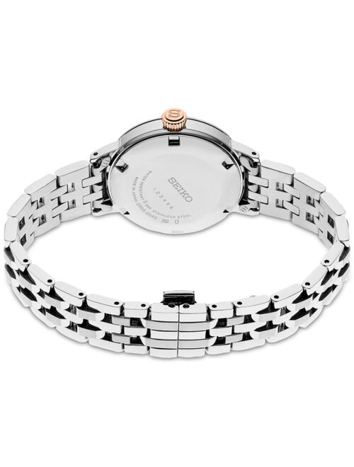 SEIKO Women's Automatic Presage Diamond Stainless Steel Bracelet Watch 30mm