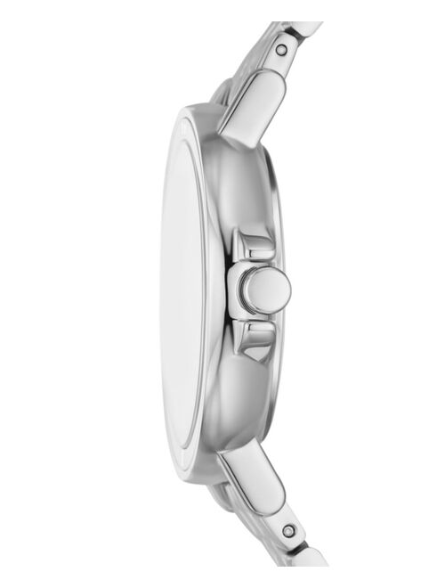 SKAGEN Women's Signatur Sport Lille Three Hand Date Silver-Tone Stainless Steel Watch 34mm