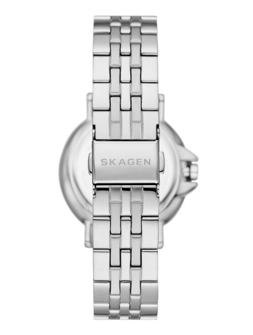 SKAGEN Women's Signatur Sport Lille Three Hand Date Silver-Tone Stainless Steel Watch 34mm