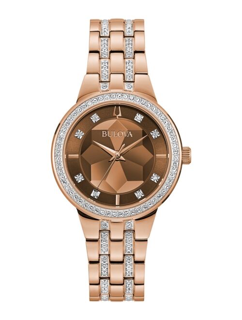 BULOVA Women's Phantom Two-Tone Stainless Steel & Crystal Bracelet Watch 32.5mm