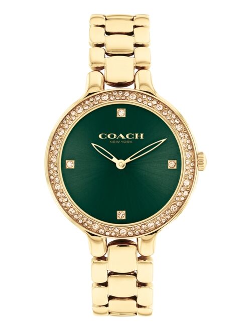 COACH Women's Chelsea Gold-Tone Stainless Steel Bracelet Watch 32mm
