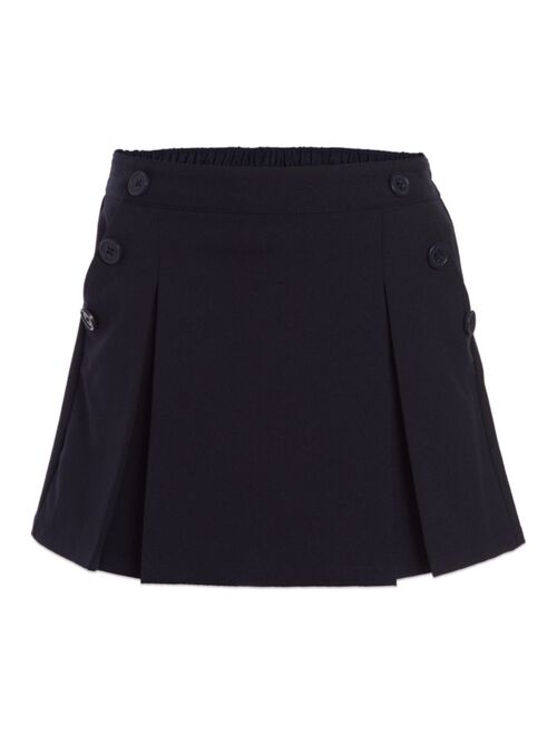 NAUTICA Big Girls Uniform Button Pockets Elastic Waist Scooter Skorts