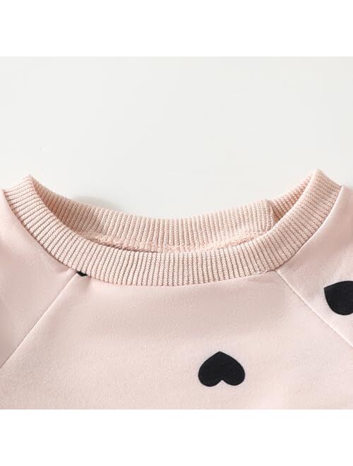 AMAWMW Infant Baby Girl Clothes Long Sleeve Loose Sweatshirts Pockets Pants Headband Outfits Fall Winter Spring Gift