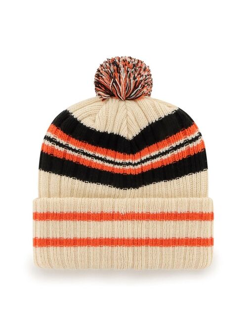 '47 BRAND Men's Natural San Francisco Giants Home Patch Cuffed Knit Hat with Pom