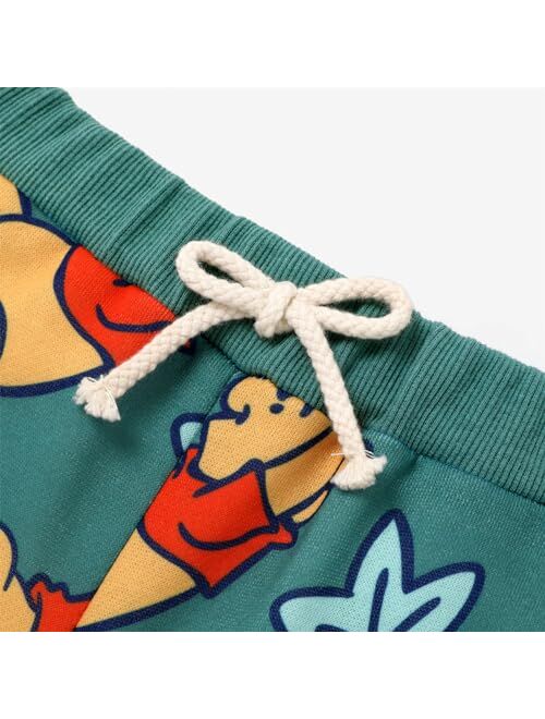 Disney Winnie the Pooh Toddler Boy Girl Character Pattern Fun Print Pants Set Sweatshirt Outfits Tracksuit