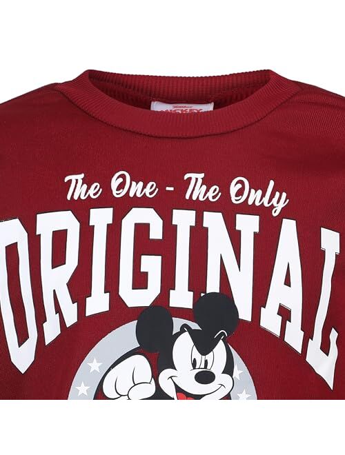 Disney Mickey Mouse Boys 2 Piece Sweatshirt and Pant Sets for Toddlers and Big Kids Red
