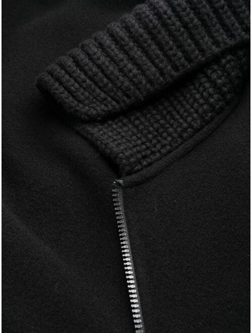 Moncler logo-patch wool cape