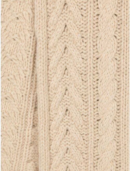 Moncler cable knit cashmere scarf