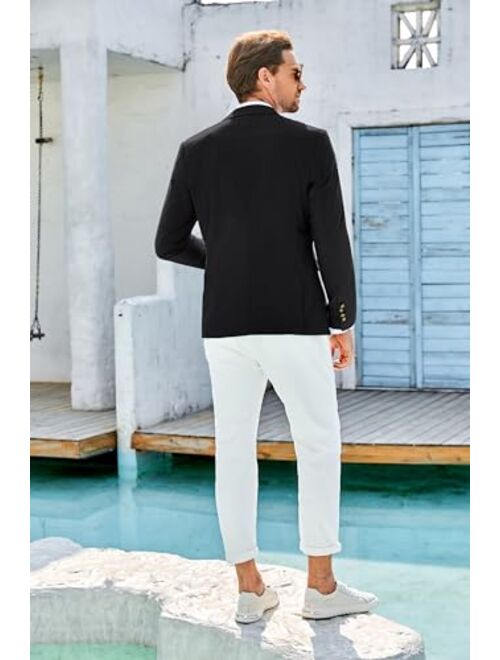 GRACE KARIN Casual Blazer for Men Slim Fit Mens Suit Jacket Lightweight Sport Coat Two Button