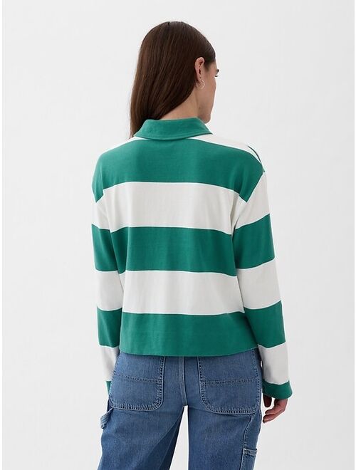 Gap Cropped Rugby Polo Shirt