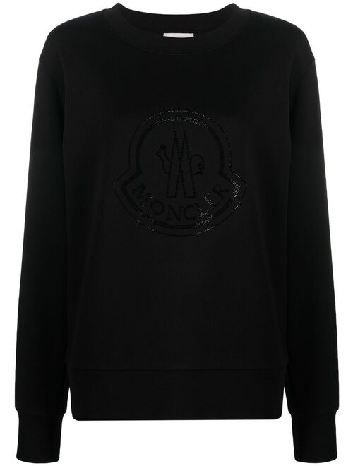 Moncler rhinestone-embellished logo sweatshirt