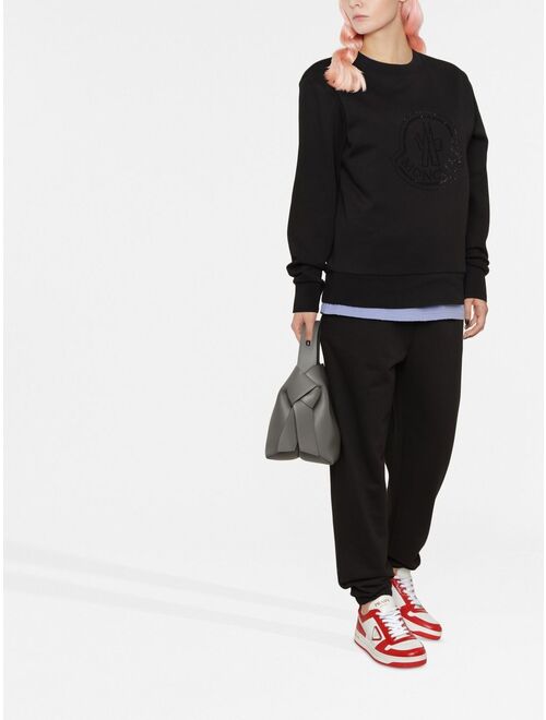 Moncler rhinestone-embellished logo sweatshirt