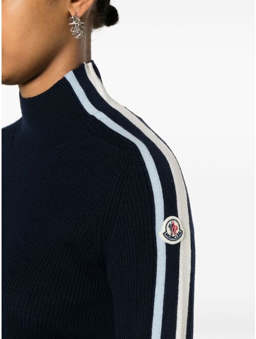 Moncler striped-sleeve virgin-wool jumper