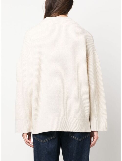 Moncler V-neck wool-blend jumper