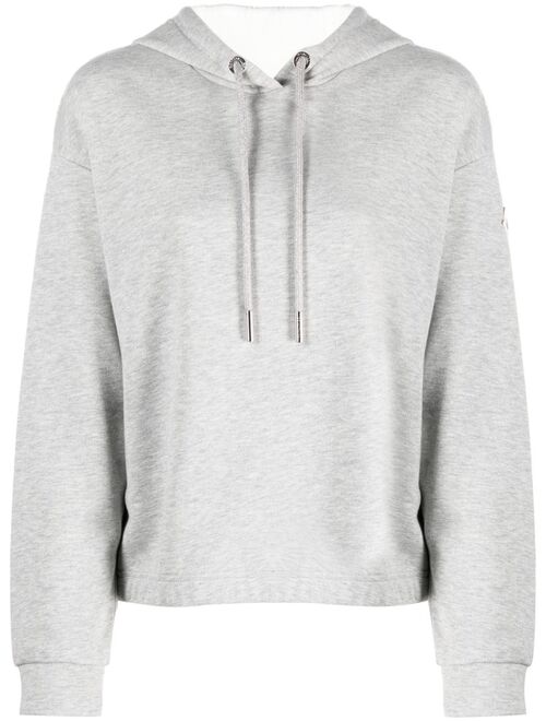 Moncler logo-patch cotton hoodie