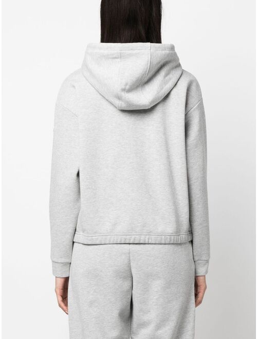 Moncler logo-patch cotton hoodie