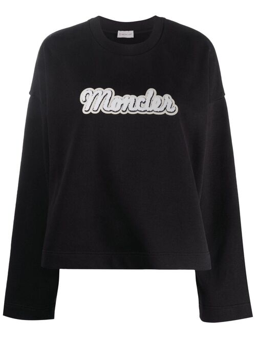 Moncler logo-appliqu sweatshirt