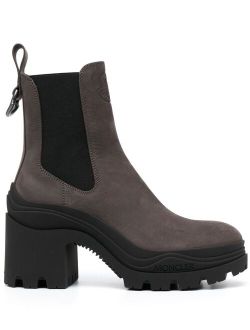 elasticated-ankle ridged-sole boots