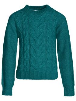 Toddler & Little Girls Solid Cable-Knit Crewneck Sweater, Created for Macy's