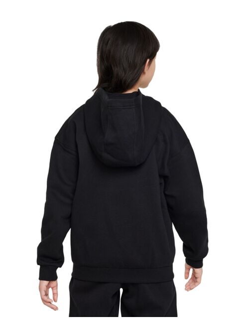 NIKE Sportswear Girls' Club Fleece Oversized Full-Zip Hoodie