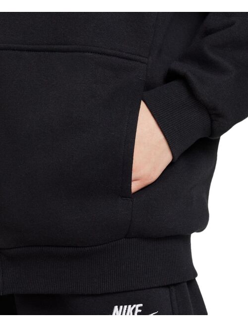 NIKE Sportswear Girls' Club Fleece Oversized Full-Zip Hoodie