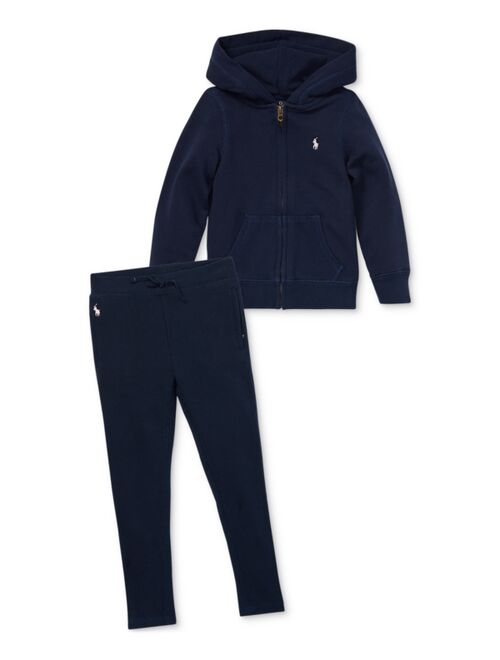 POLO RALPH LAUREN Toddler and Little Girls French Terry Full-Zip Hoodie