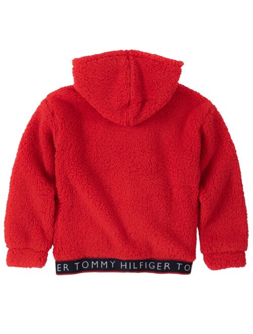 TOMMY HILFIGER Big Girls Sherpa Zip-Up Hooded Sweatshirt