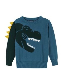 ANDY & EVAN Toddler/Child Boys T-Rex Character Sweater