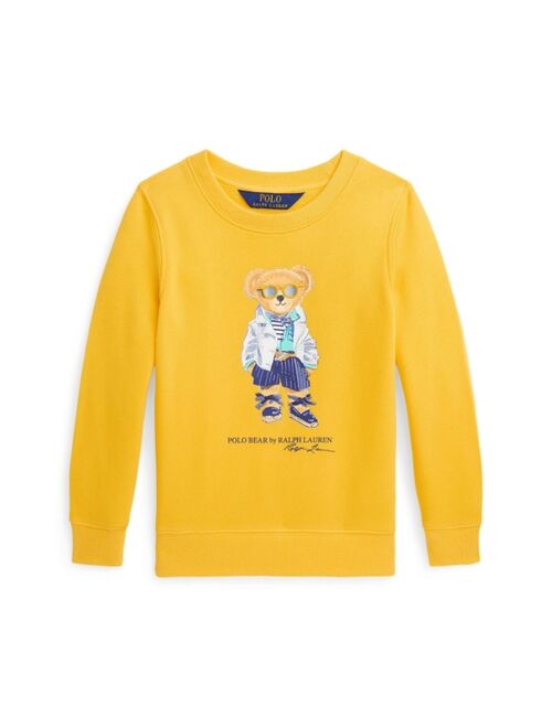 POLO RALPH LAUREN Toddler and Little Girls Polo Bear Fleece Sweatshirt