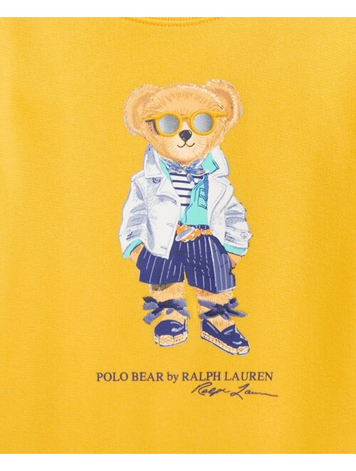 POLO RALPH LAUREN Toddler and Little Girls Polo Bear Fleece Sweatshirt
