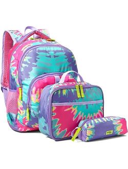 Kids Multi Compartment Backpack Bundle w/ Lunch Box & Pencil Pouch