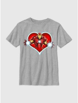 Kids Marvel Iron Man Heart Graphic Tee