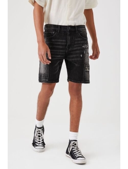 Zip Pocket Denim Shorts Black