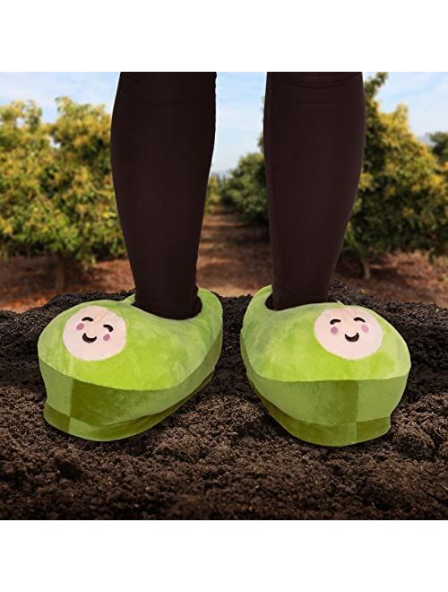 Funziez! Fuzzy Taco Slippers for Women & Men, Coffee, Pineapple Funny House Shoes for Indoor & Outdoor, Pizza, Avocado Cute Novelty