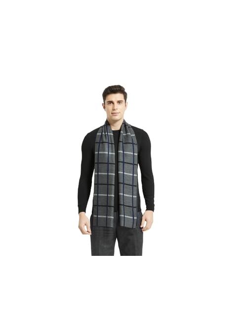 Glen Mila Mens Classic Winter Scarf Cashmere Winter Scarves Long Plain Fashion Formal Soft Scarf for Men