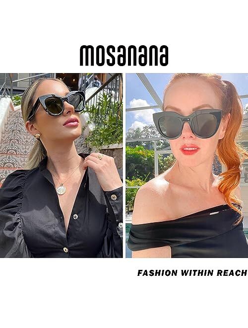 mosanana Oversized Cat Eye Sunglasses for Women Trendy Style Model Mantis
