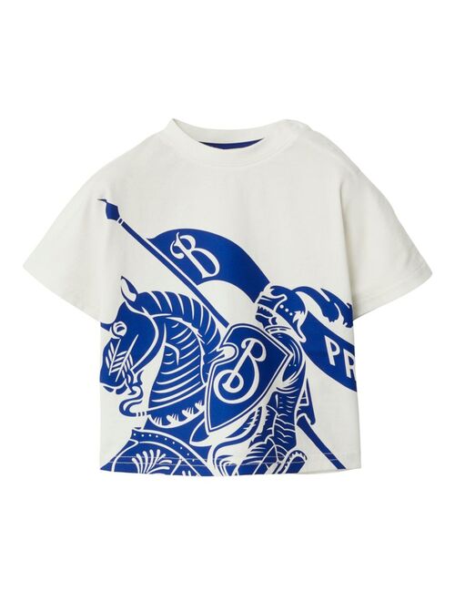 Burberry Kids Equestrian Knight-print cotton T-shirt