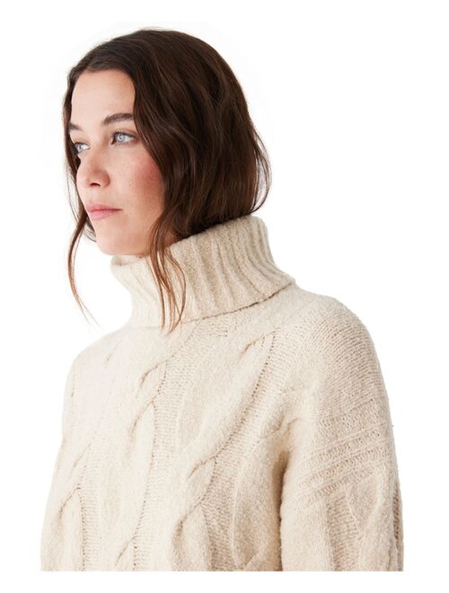 FRANK AND OAK Women's Cable-Knit Turtleneck Sweater
