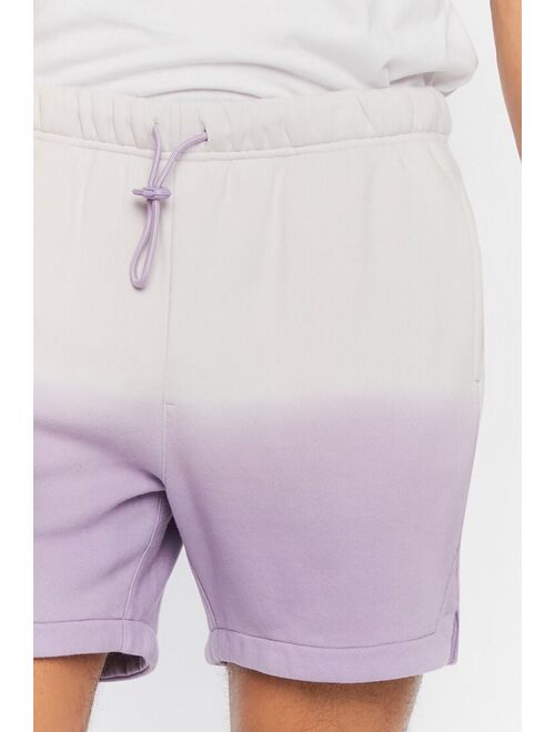 Forever 21 Dip Dye Fleece Shorts Purple/White