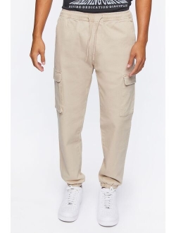 Drawstring Cargo Joggers Taupe